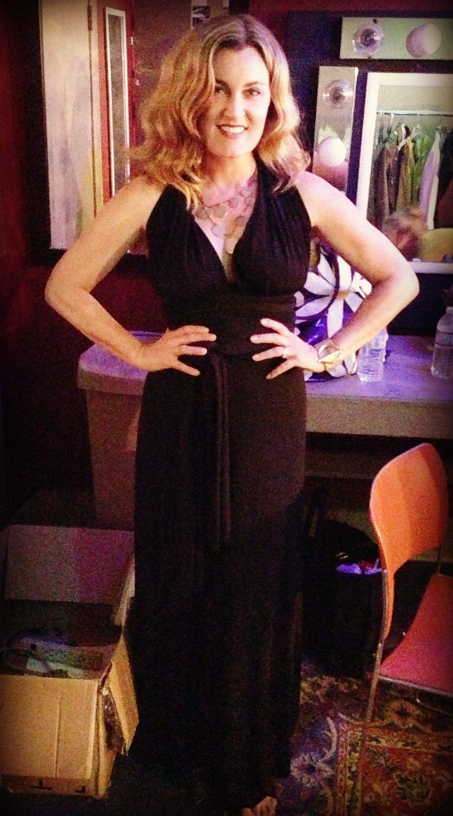Dress #66. It's hard to tell, but this is a great dress. It has two really long wrapping pieces which make it possible to wear this dress eight different ways.