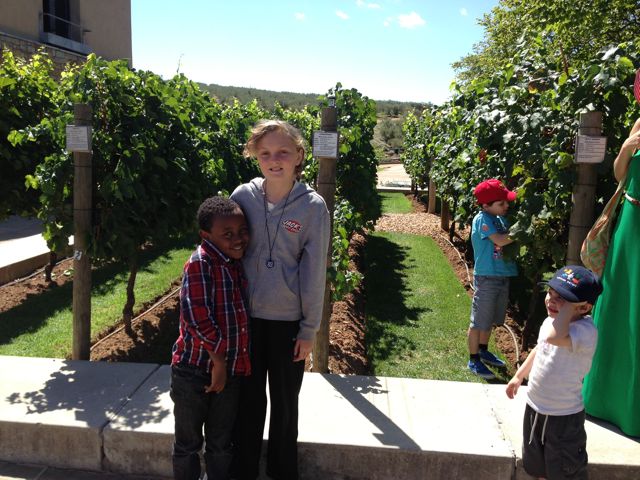 Claire and Samuel at the Anura Winery.