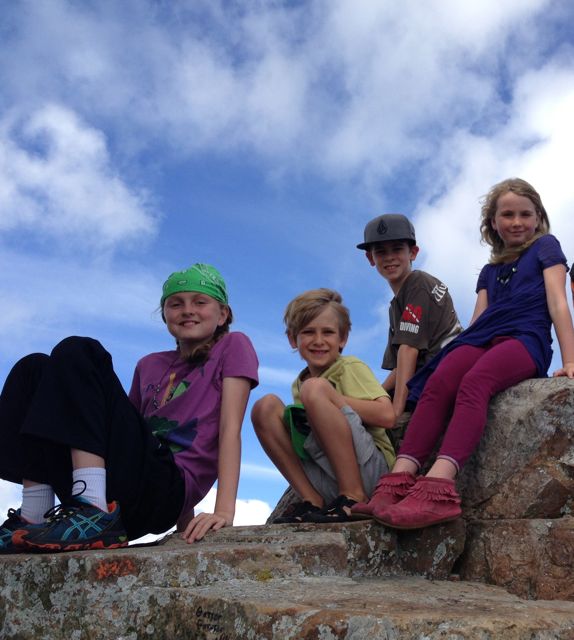 Clare, Dakota, Kenyon and Bridget at the top of Cape Point.
