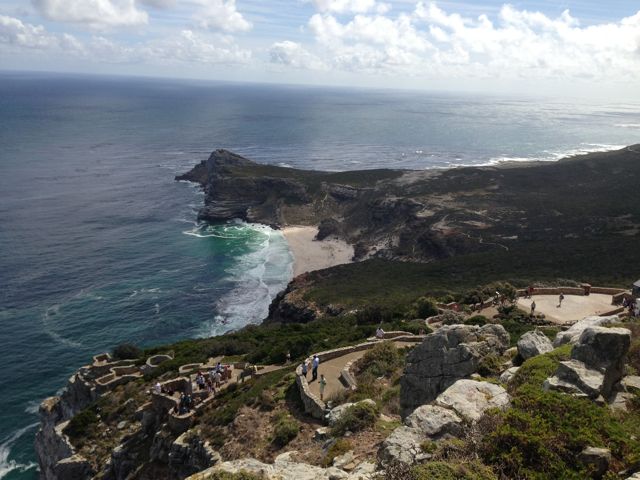 The View from Cape Point where the Indian Ocean and the Atlantic Ocean meet.