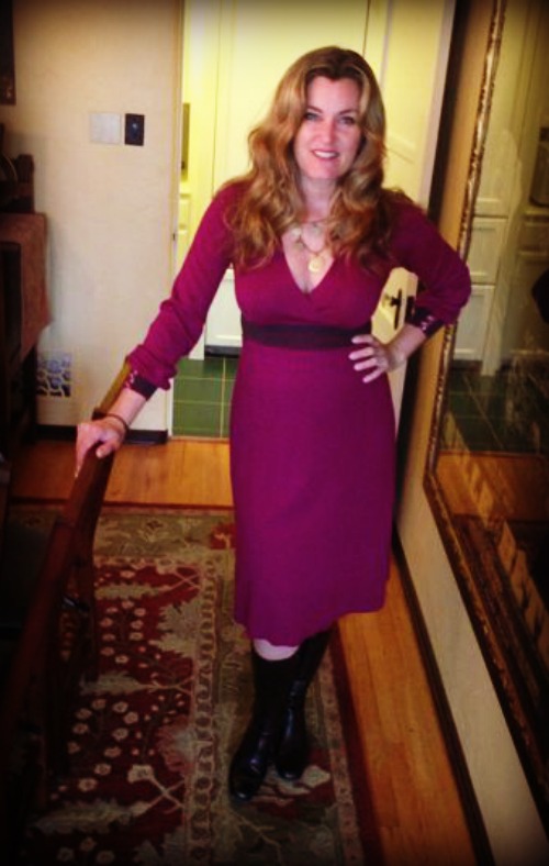 Dress #30 - it's been blustery and cold in LA so this Boden number worked very well with a pair of boots.