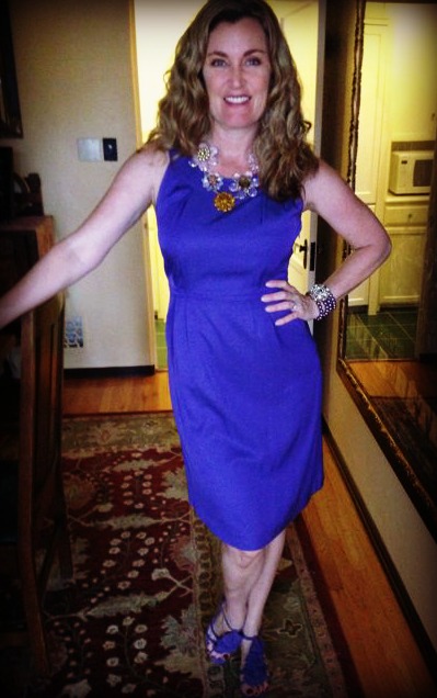Dress #44. Another Boden. You may notice I have another very similar purple Boden dress. I suppose two Bodens are better than one? If you're an addict. (cue drool coming out of the side of my mouth and a facial tic)