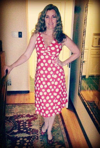 Dress #45. Their is a polka dot leitmotif wending its way through my life. Is there an age cut off for polka dots??