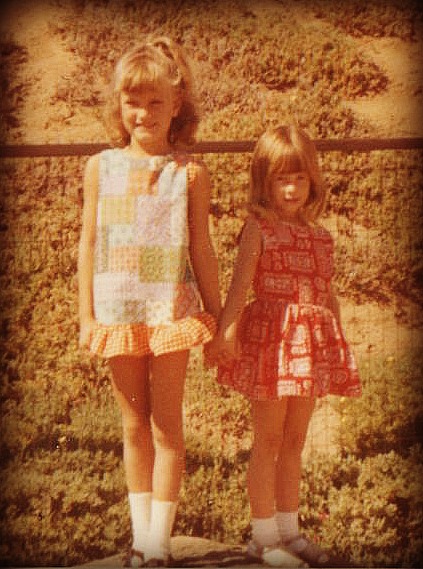 Me with my younger sister when I was six.