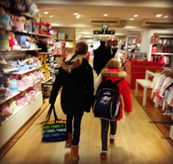 Shannon Bradley Colleary, traveling with kids in Paris, Le Gallerie LaFayette