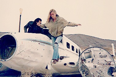 Fleeing the scene at Fran's Ranch, inexplicable home of a downed Cessna. Perhaps an arriving Congressman's ride?