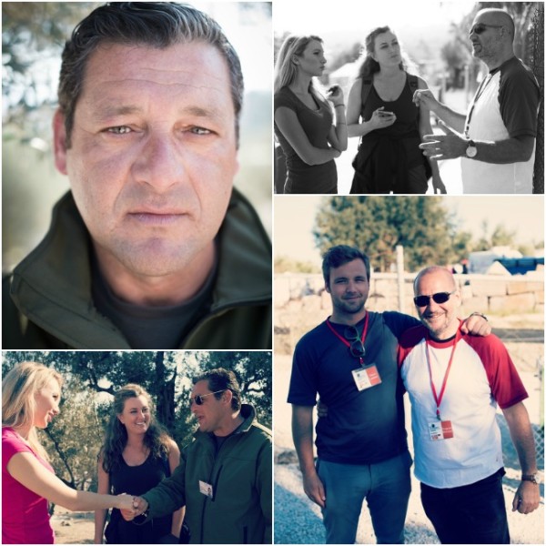 (Stavros upper left, Listening raptly to Fred in Kara Tepe upper right, Fred with his son Antoine lower right, Meeting Stavros bottom left)